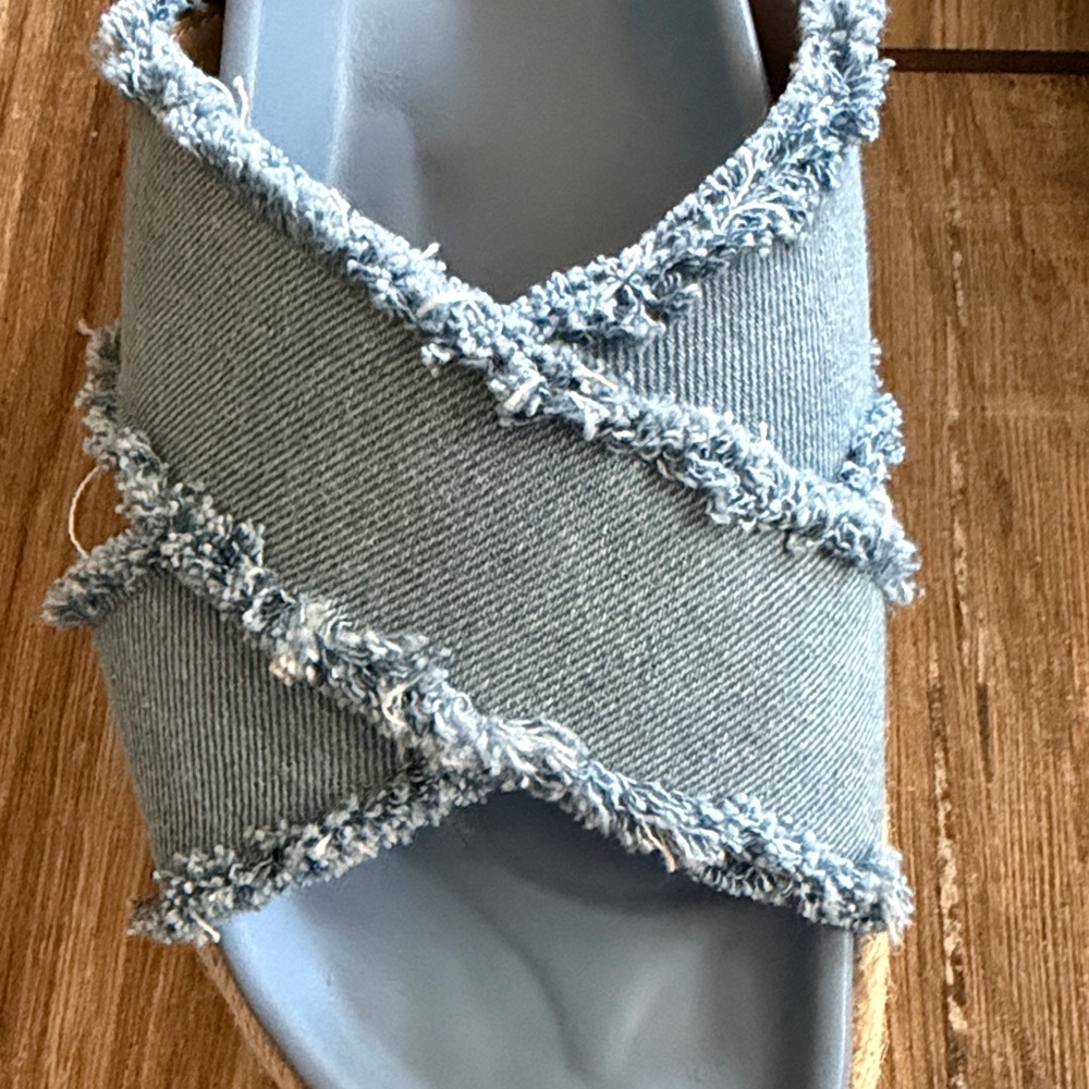 ShuShop Denim Blue Casual Slides - Picture 3 of 4